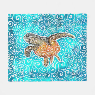 海渦巻形の フリースブランケット