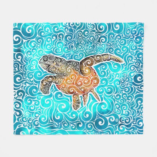 海渦巻形の フリースブランケット (正面(横))