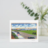 海港に到着するボートのパークビュー ポストカード (スタンド正面)