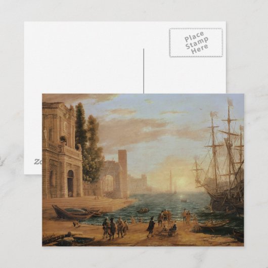 海港，1639年 ポストカード (正面/裏面)