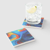 海溶岩「アストラルサージ」 ストーンコースター (横)