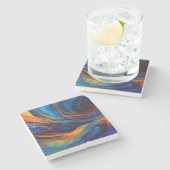 海溶岩「アストラルスワール」 ストーンコースター (横)