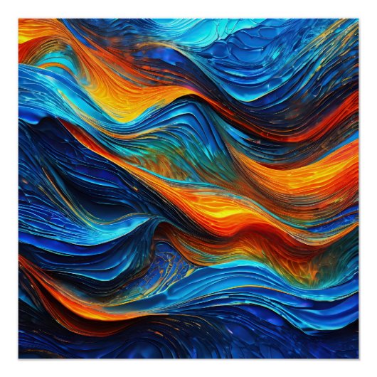 海溶岩「火色岩」 ポスター (正面)