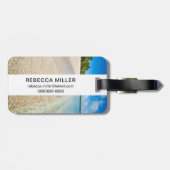 海潮の熱帯ビーチ ラゲッジタグ (裏面横)