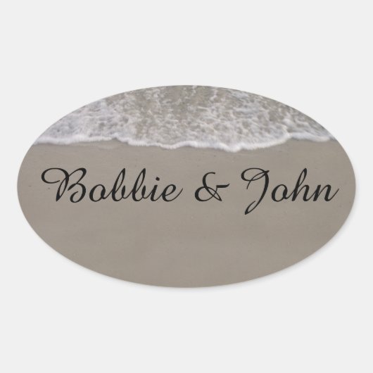 海潮 楕円形シール (正面)