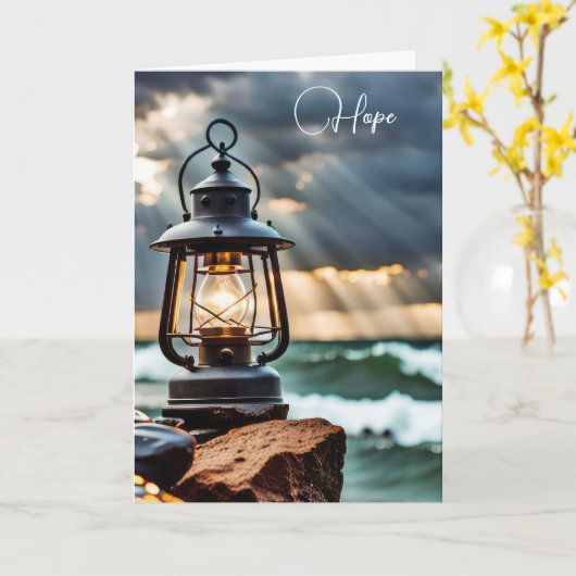 海灯 カード (黄色い花)