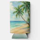 海熱帯ビーチアイランドサマー結婚ズ スリム缶クーラー (裏面)