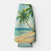 海熱帯ビーチアイランドサマー結婚ズ ボトルクーラー (正面)