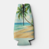 海熱帯ビーチアイランドサマー結婚ズ ボトルクーラー (裏面)