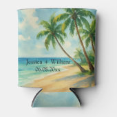 海熱帯ビーチアイランドサマー結婚ズ 缶クーラー (正面)