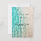 海熱帯ビーチ結婚写真のサンキューカード サンキューカード (裏面)