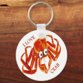 海熱帯性オレンジキングカニの白 キーホルダー (正面)