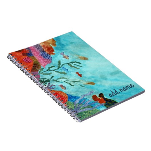 海熱帯海中コーラルリーフの水彩 ノートブック (右側)