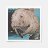 海牛の水泳 スタンダードカクテルナプキン (正面)