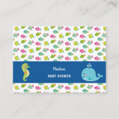 海獣の赤ちゃんシャワーおむつラッフル エンクロージャーカード (裏面)