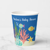 海獣の赤ん坊が感謝していシャワーする 紙コップ (正面)