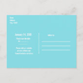 海獣ビーチ水の色エレガント日付を保存 案内ポストカード (裏面)