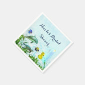 海獣ビーチ水彩エレガントパーティー スタンダードカクテルナプキン (角)