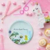 海獣ビーチ水彩エレガントパーティー ペーパープレート (パーティー)