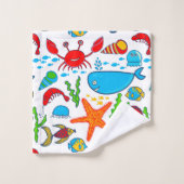 海獣マンガ バスタオルセット (ウォッシュタオル)