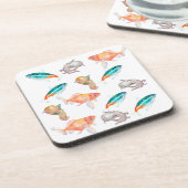 海獣模様 コースター (左側)