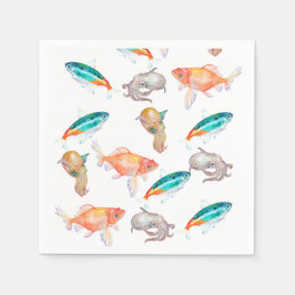 海獣模様 スタンダードカクテルナプキン