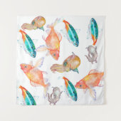 海獣模様 タペストリー (正面(横))