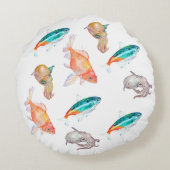 海獣模様 ラウンドクッション (裏面)