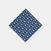 海獣海軍ロブスターカニの乗馬模様 スタンダードカクテルナプキン (角)