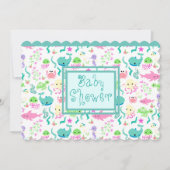 海獣赤ちゃんシャワー 招待状 (正面)