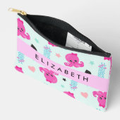 海獣,タコ,クラゲ,ハート,お名前 アクセサリーポーチ (見開き)