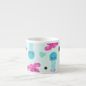 海獣，タコ，クラゲ，ハート，お名前 エスプレッソカップ (正面)