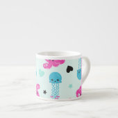 海獣，タコ，クラゲ，ハート，お名前 エスプレッソカップ (正面右)