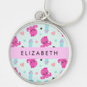 海獣，タコ，クラゲ，ハート，お名前 キーホルダー (正面)