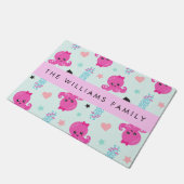 海獣,タコ,クラゲ,ハート,お名前 ドアマット (アングル)