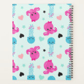 海獣，タコ，クラゲ，ハート，お名前 プランナー手帳 (裏面)