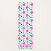 海獣，タコ，クラゲ，ハート，お名前 ヨガマット (裏面)