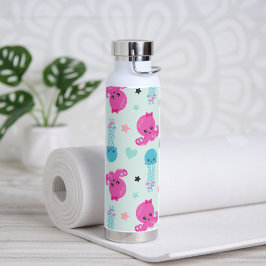 海獣，海生物，タコ，クラゲ，ハート ウォーターボトル