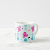 海獣，海生物，タコ，クラゲ，ハート エスプレッソカップ (正面右)