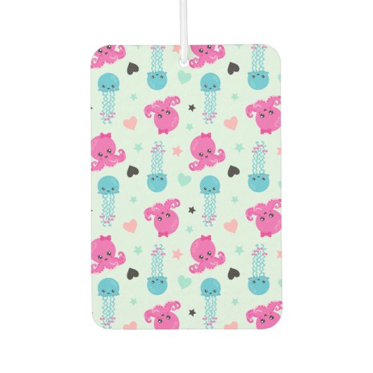 海獣,海生物,タコ,クラゲ,ハート カーエアーフレッシュナー (正面)