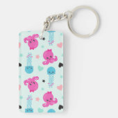 海獣，海生物，タコ，クラゲ，ハート キーホルダー (裏面)