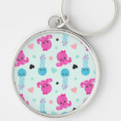 海獣，海生物，タコ，クラゲ，ハート キーホルダー (正面)