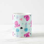 海獣,海生物,タコ,クラゲ,ハート コーヒーマグカップ (中央)