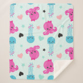 海獣,海生物,タコ,クラゲ,ハート シェルパブランケット (正面)