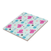 海獣,海生物,タコ,クラゲ,ハート タイル (側面)