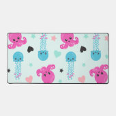 海獣，海生物，タコ，クラゲ，ハート デスクマット (正面)