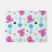 海獣，海生物，タコ，クラゲ，ハート ドアマット (正面)