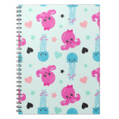 海獣，海生物，タコ，クラゲ，ハート ノートブック (正面)