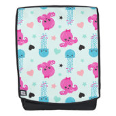 海獣，海生物，タコ，クラゲ，ハート バックパック (正面)