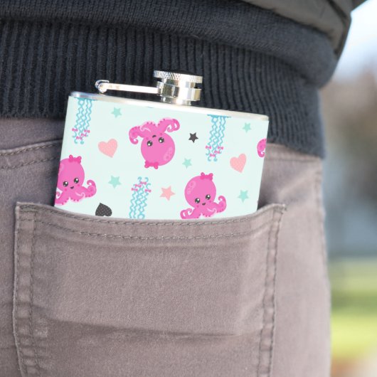 海獣，海生物，タコ，クラゲ，ハート フラスク (インサイチュ)